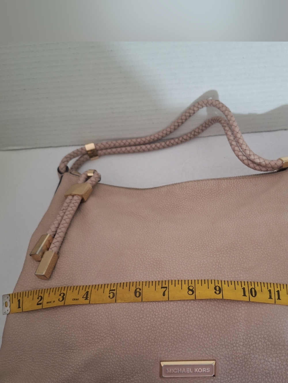 Michael Kors Lexington Large Hobo Shoulder Bag Blush Beige Pink GUC - Picture 15 of 17